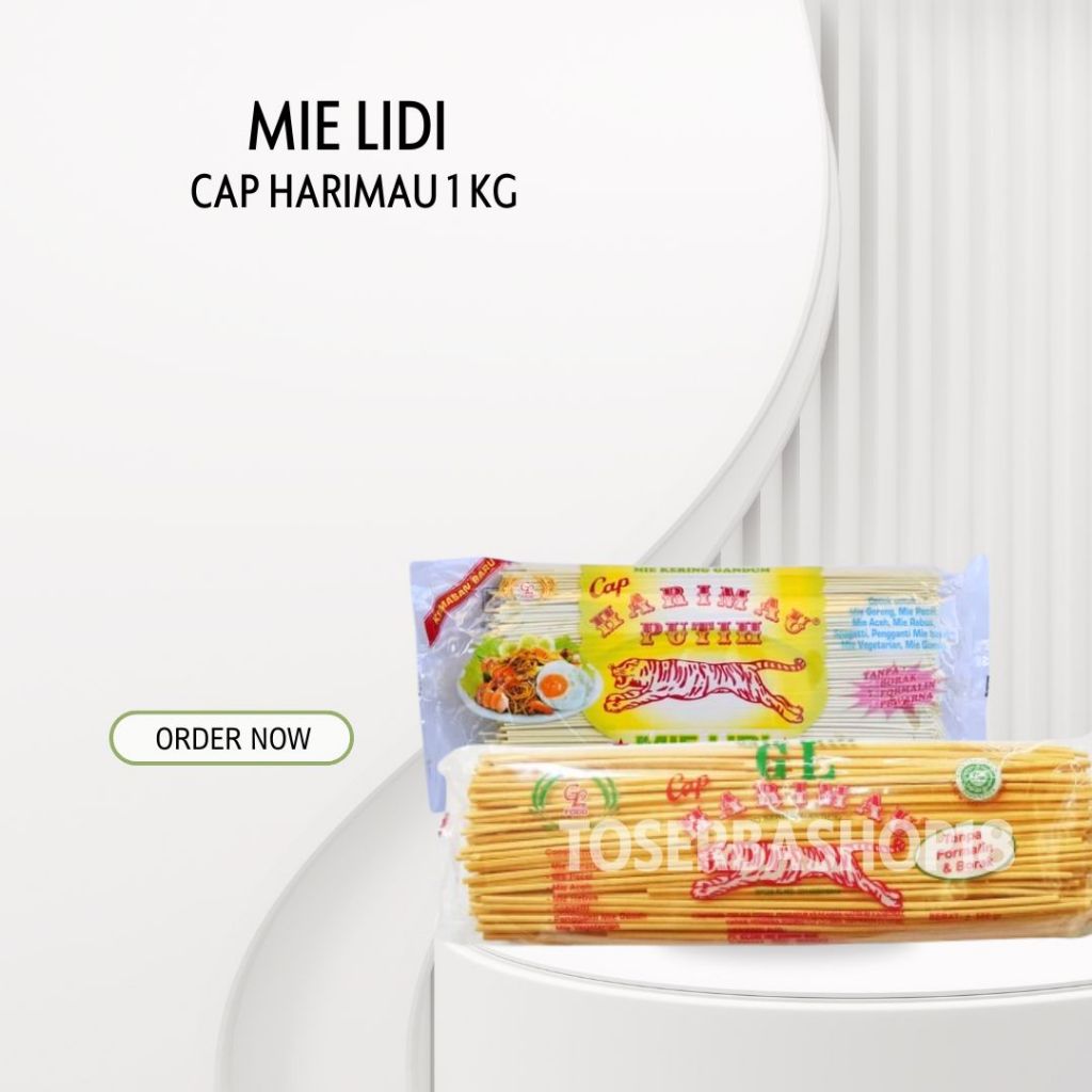 

Mie Gomak GL Cap Harimau - Mie Lidi Kuning - Mie Lidi Putih 1 Kg