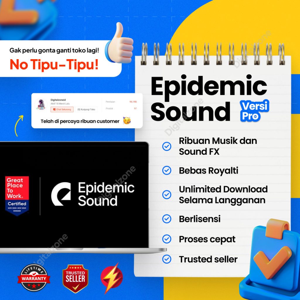 Epidemic Sound Premium 1 Bulan | Epindemic Sound
