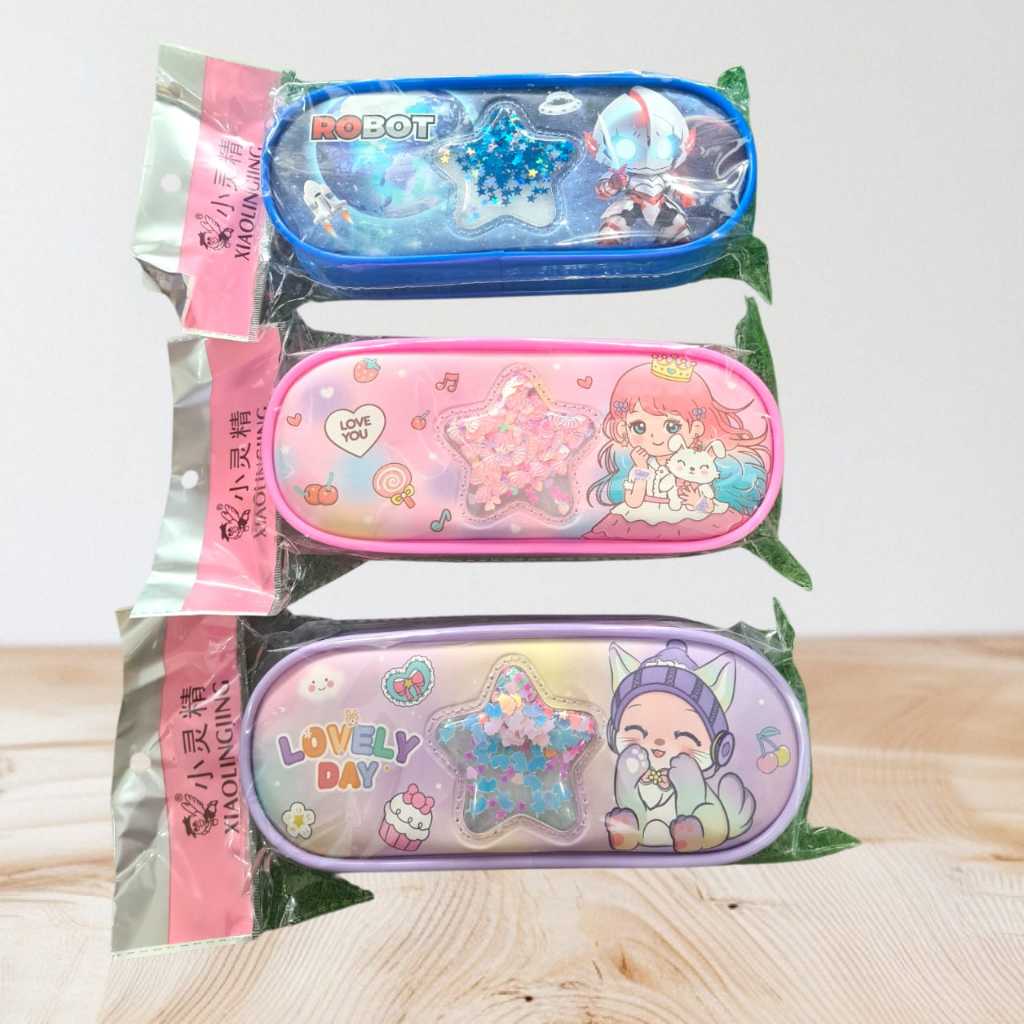 

Kotak Pensil / Box Pensil Cantik Manik-manik/ Tas Pensil Cantik Motif Gliter Korea / Kotak Pensil anak Sekolah Cewek Cowok