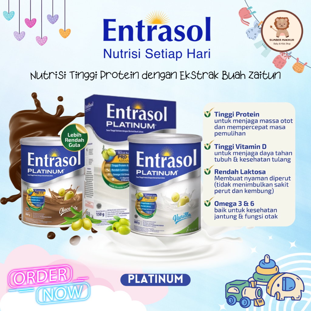 

Entrasol Platinum Nutrisi Tinggi Protein Tinggi Serat Omega 3 dan 6 Rendah Gula Dengan Ekstrak Buah Zaitun