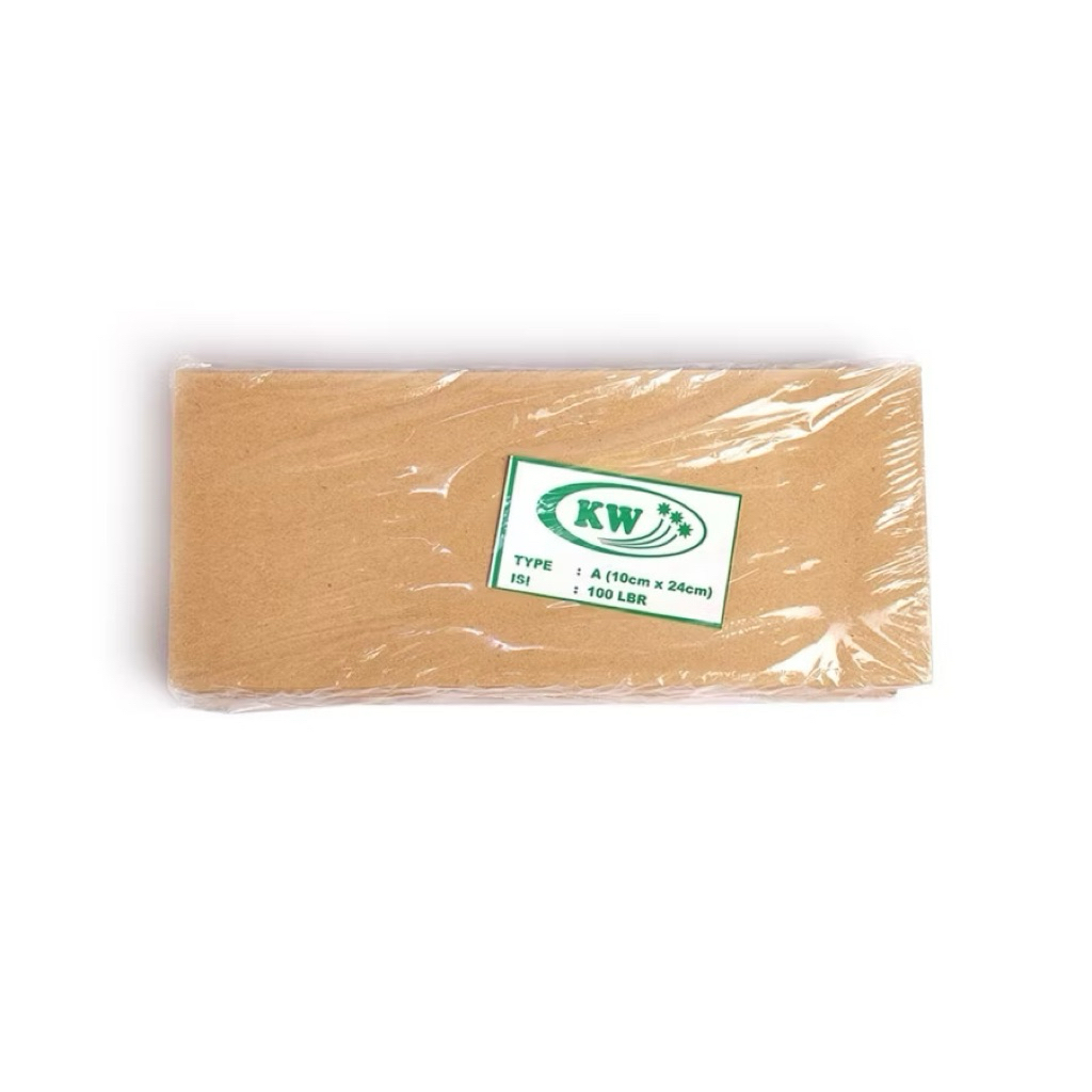 

AMPLOP COKLAT KW A Ukuran 10x24cm ± isi 100 lembar Amplop Gaji Payroll