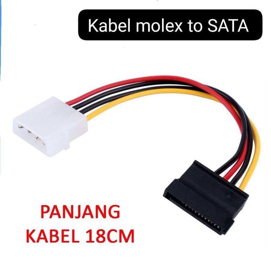 KABEL POWER MOLEX 4PIN MALE TO SATA 15PIN FEMALE KONVERTER - ercomp2