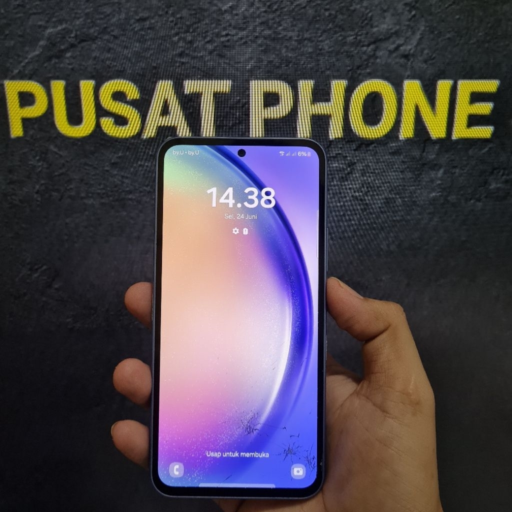 lcd samsung a54 5g original minus kaca retak