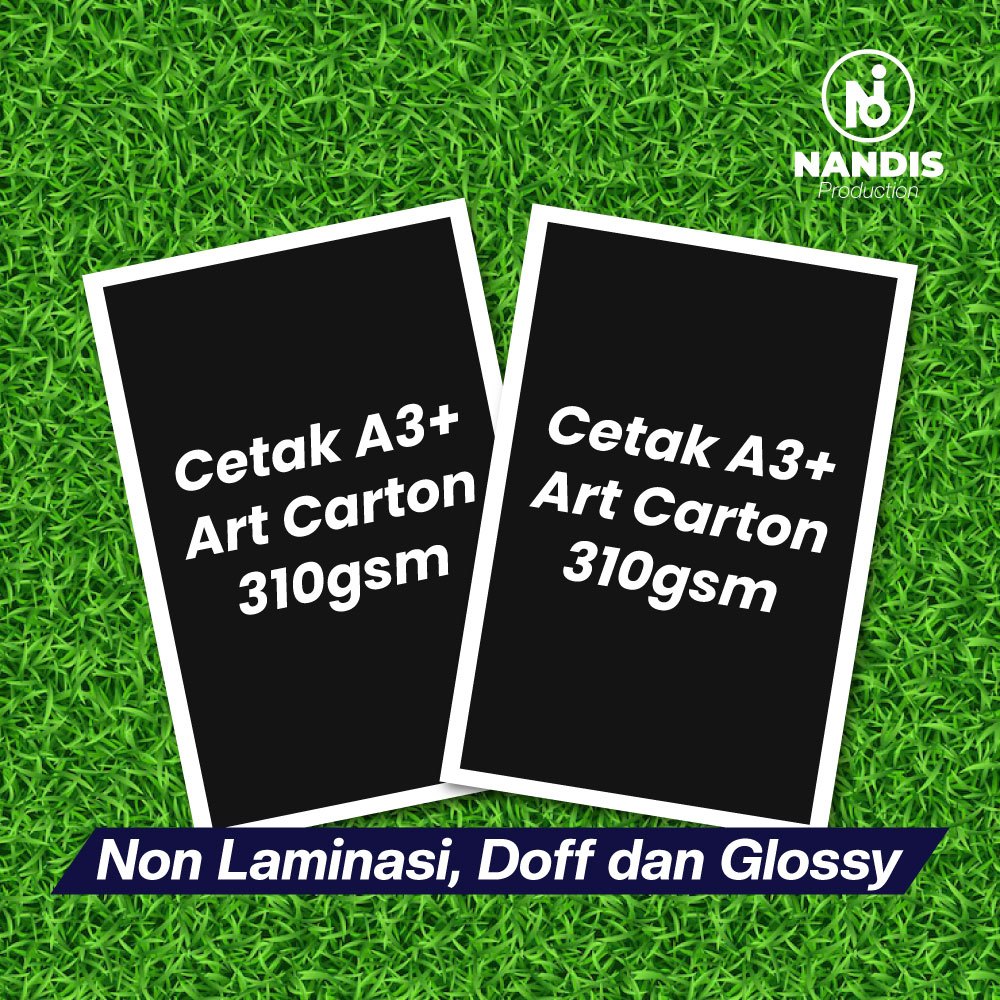 

Cetak Art Carton 310gsm A3+ | 1 Sisi 2 Sisi | Cetak Cepat