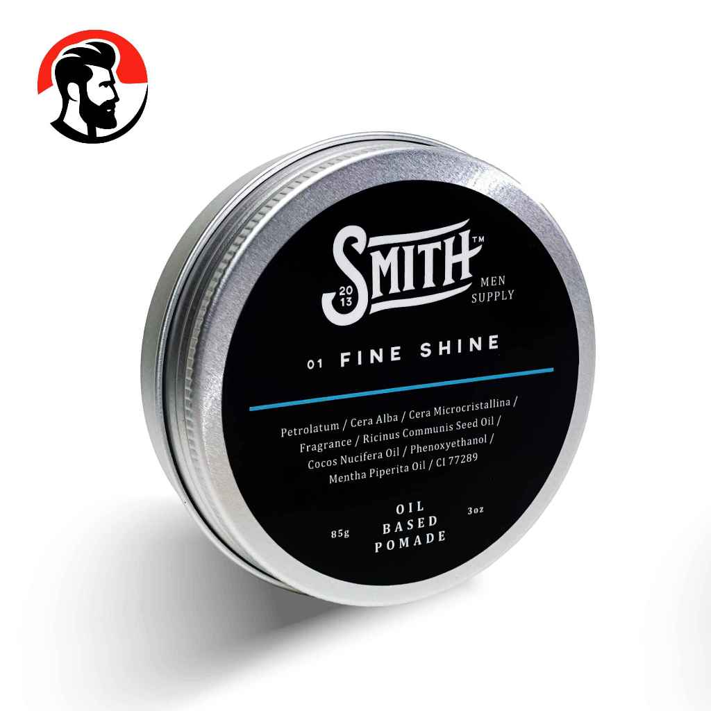 SMITH - Fine Shine Hair Pomade 85gr | Pomade Oil Based Rambut Pria | Smith Minyak Rambut | Hair Poma