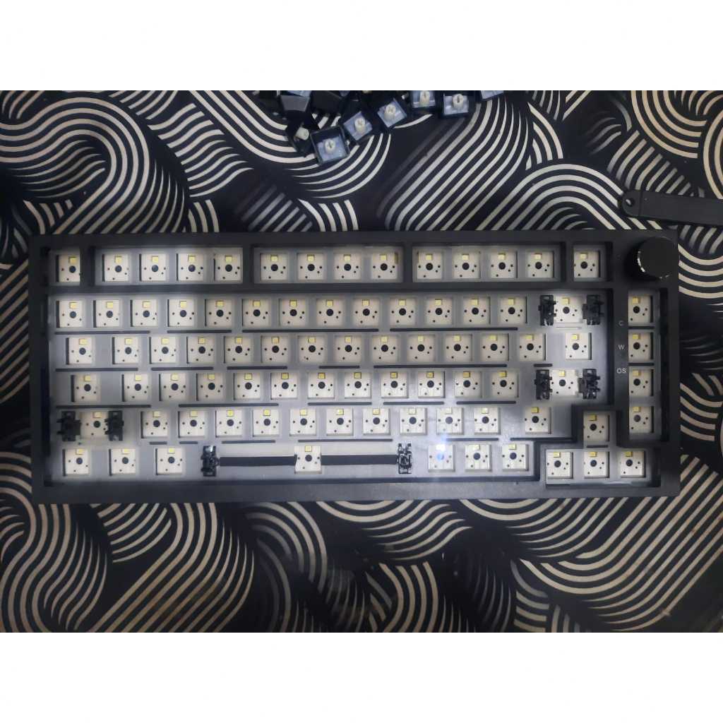 [SPX ONLY] Barebone Keyboard Ajazz AK820 Monochrome Black (Wired)