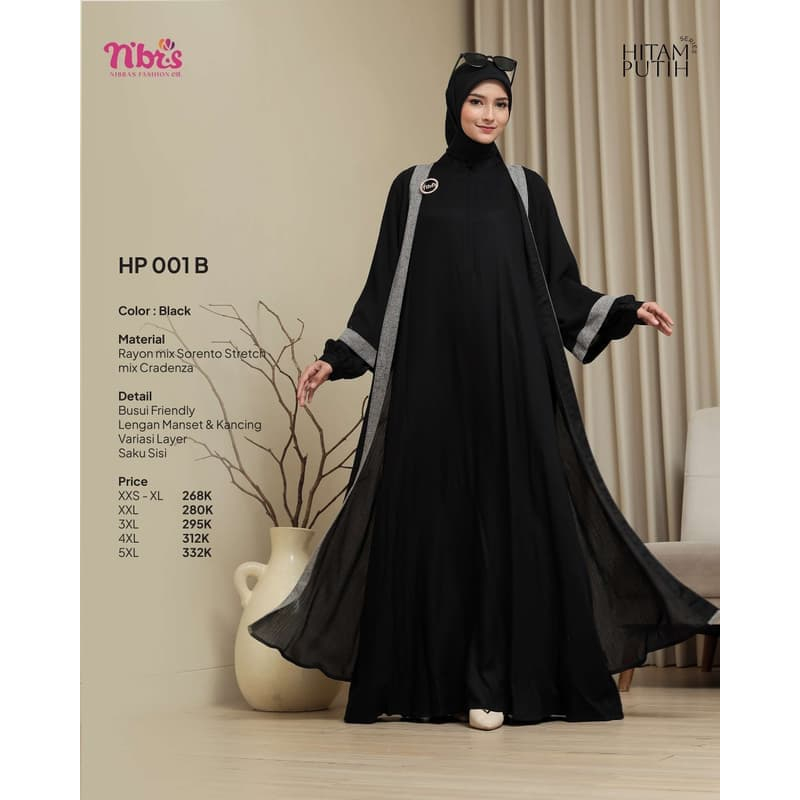 NIBRAS GAMIS WANITA HP 001B,GAMIS HITAM POLOS,GAMIS WANITA,GAMIS POLOS,GAMIS MUSLIM,GAMIS TERBARU