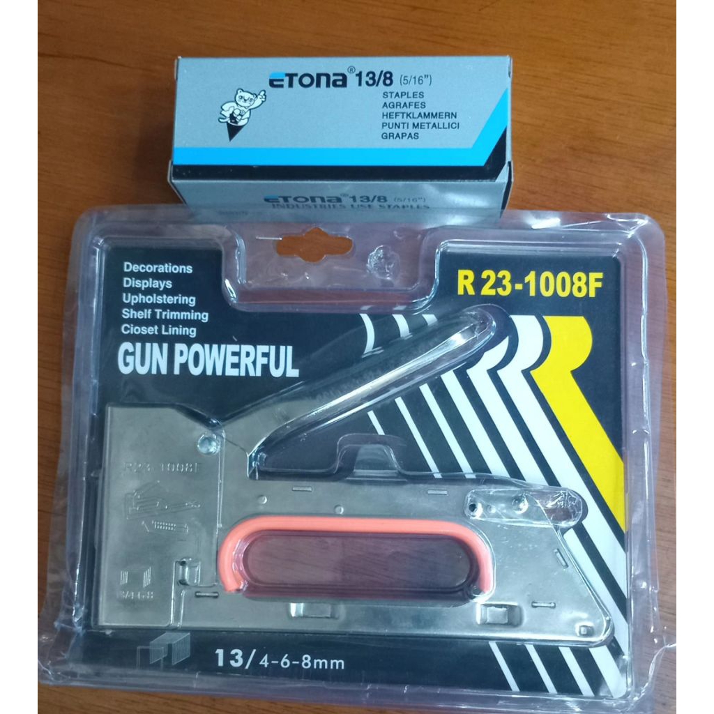 

GUN STAPLES 13/8mm R23-1008F plus isi..steples jok plus isi