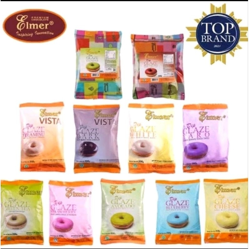 

Dip Glaze Elmer Kemasan 200gr - Saus & Topping Donat Beraneka Rasa
