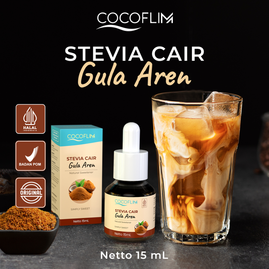 

Cocoflim Stevia Cair Original Dan Gula Aren ukuran 5ml Dan 15ml. Natural Sweetener