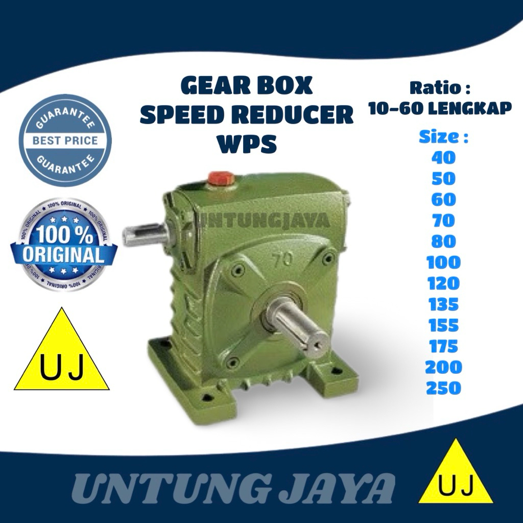 GEAR BOX SPEED REDUCER WPO 120 RATIO 10-60 // GEARBOX WPO 120 RATIO 10-60 // GIRBOK WPO 120 // JUAL 