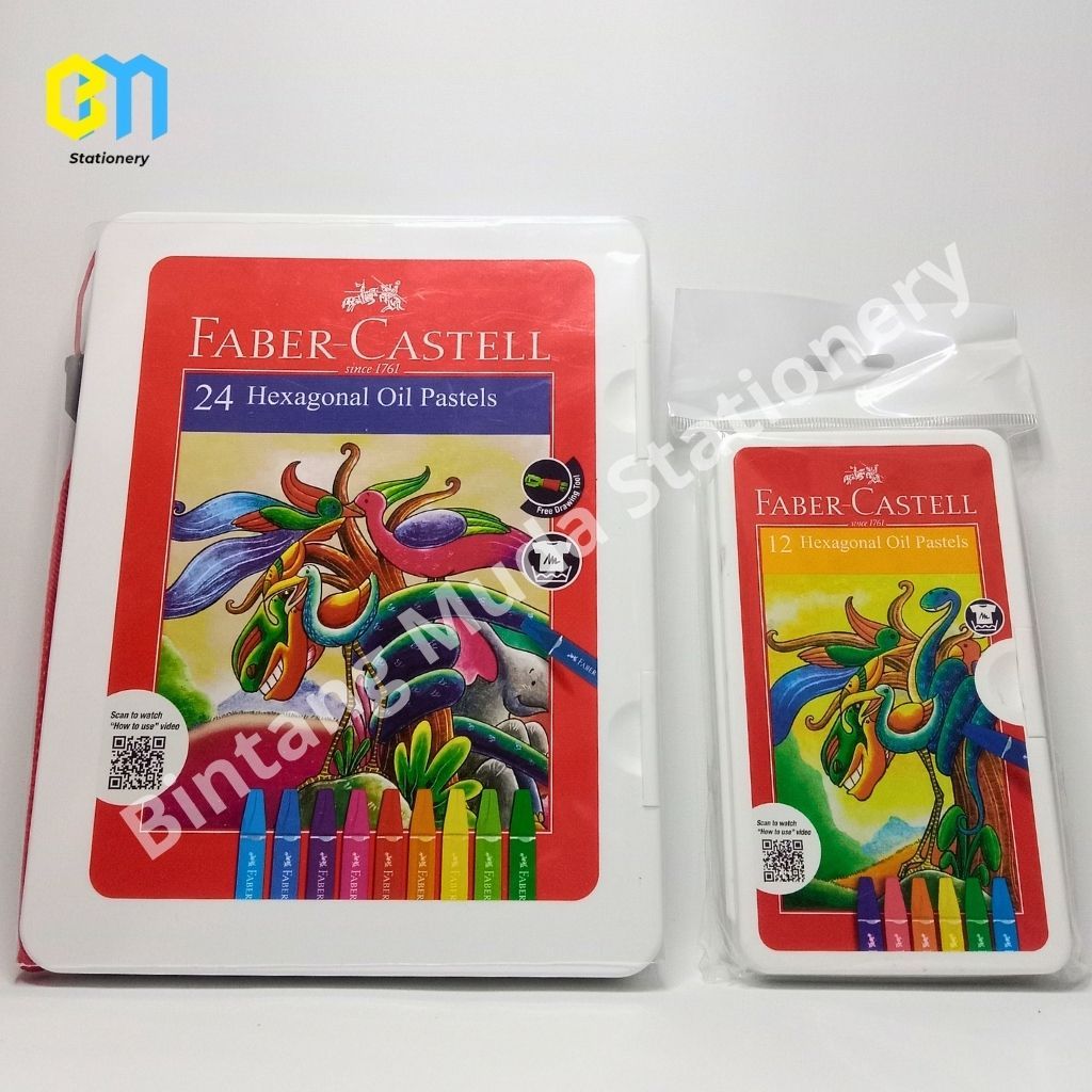

Krayon Faber Castell Isi 12 & 24 Warna Krayon Minyak Hexagonal Oil Pastell Faber Castell
