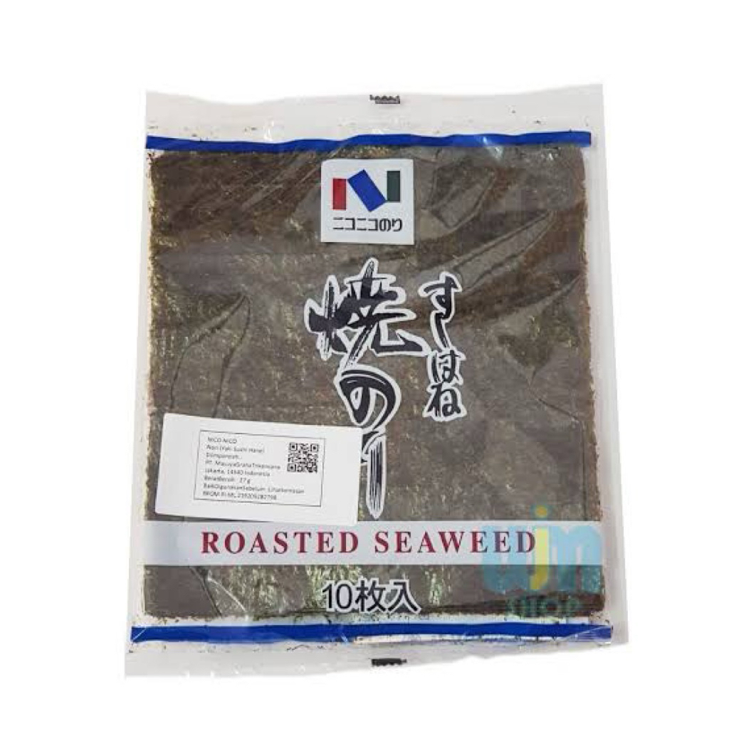 

Nori Sheet Nico Nico 10 - 50 Sheet / Nori Lembaran / Roasted Seaweed