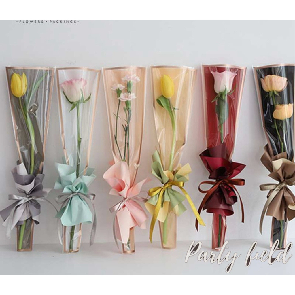 

[1PAK/50PCS] JKJBDZD012 Single flower bouquet bag / kertas bunga satu kantong