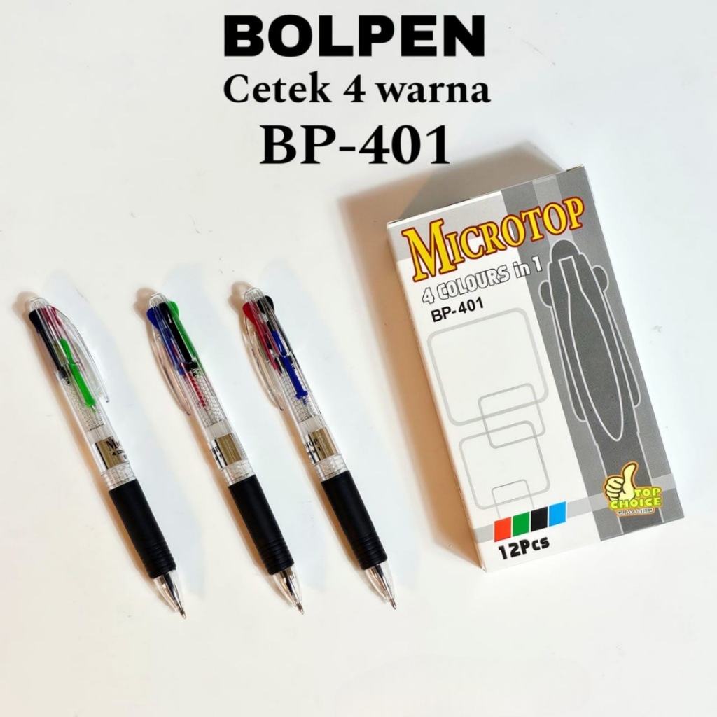 

SOS Bolpen Biasa 4 Warna (12pc) (minimal 6) /Pen/Pena/Balpen/Ballpoint