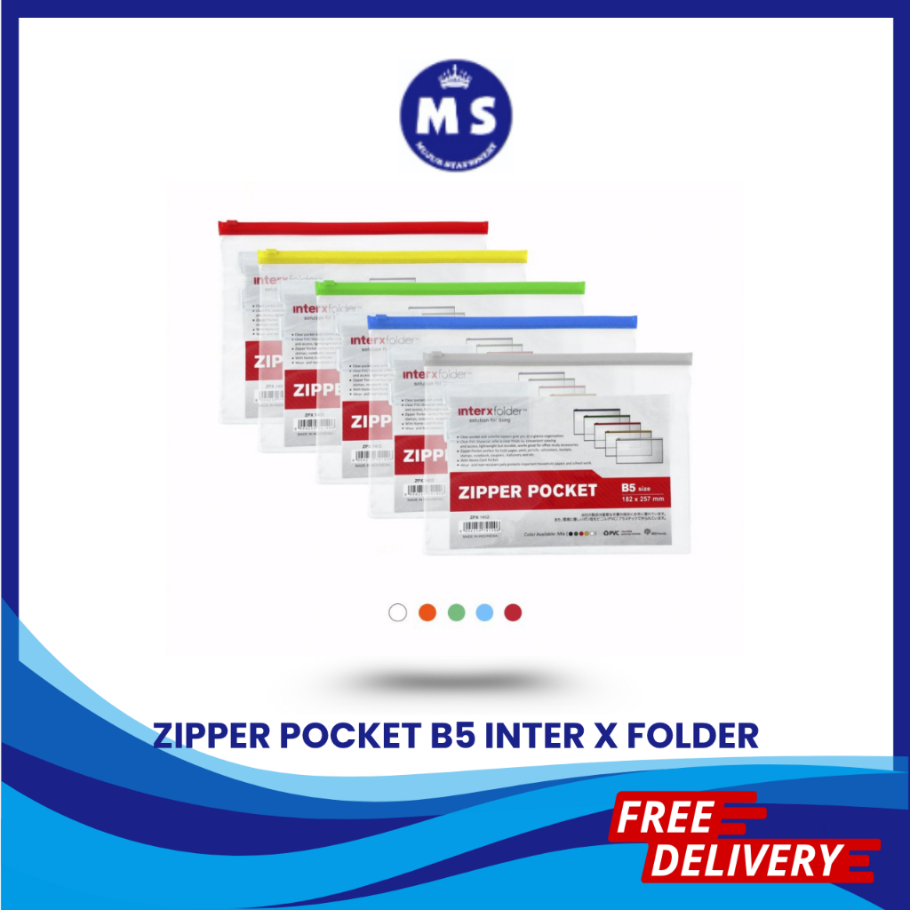 

ZIPPER POCKET B5 INTER X FOLDER