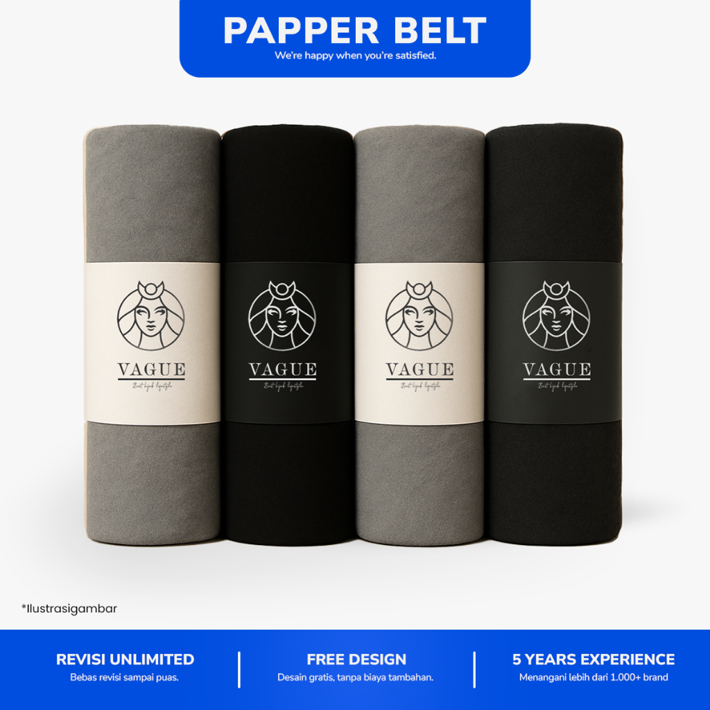 Papper Belt Custom (FREE DESAIN) | Roll Hijab | Label Roll Hijab | Seal Hijab | Kertas Hijab Roll