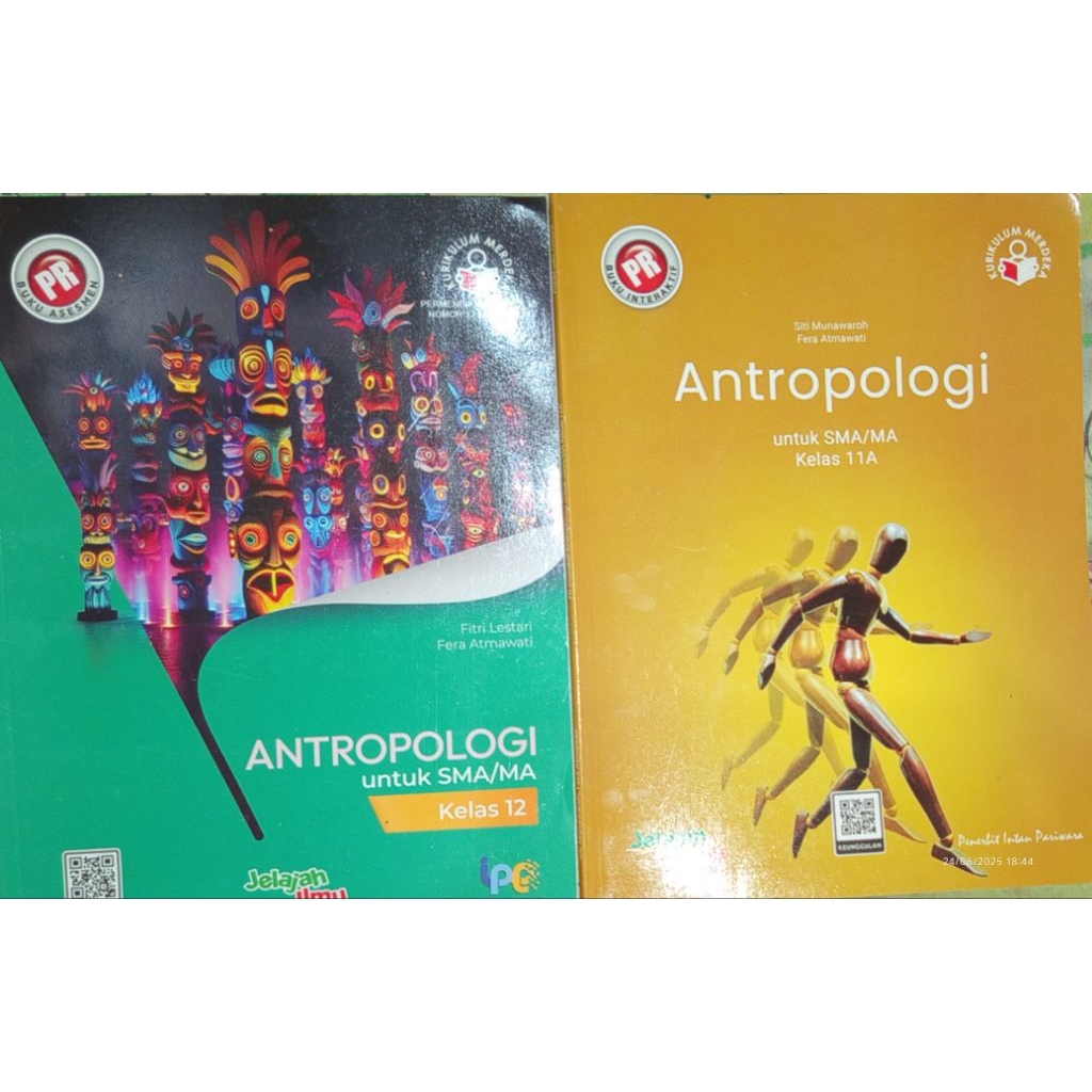 Buku lks/pr kurmer Antropologi kelas 11,kelas 12, tahun 2025/2026 intan pariwara