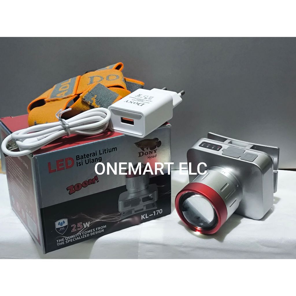 Senter kepala Dony 25watt ZOOM ANTI AIR KL-170