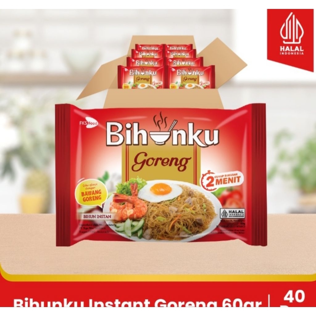 

Bihunku Instant - Goreng - 1 karton - 40 Pcs - 60gr
