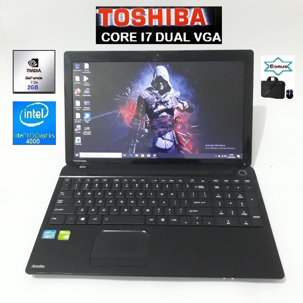 laptop toshiba core i7 ram 8gb hd ssd