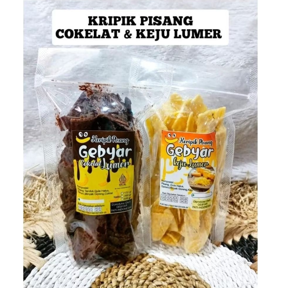 

keripik pisang tanduk coklat dan keju lumer premium