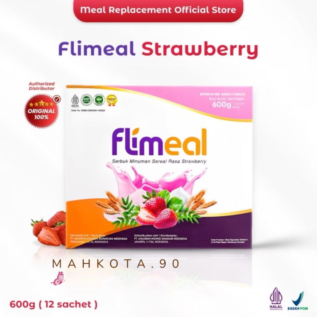 

(mahkota.90) - Flimeal Strawberry 12 sachet
