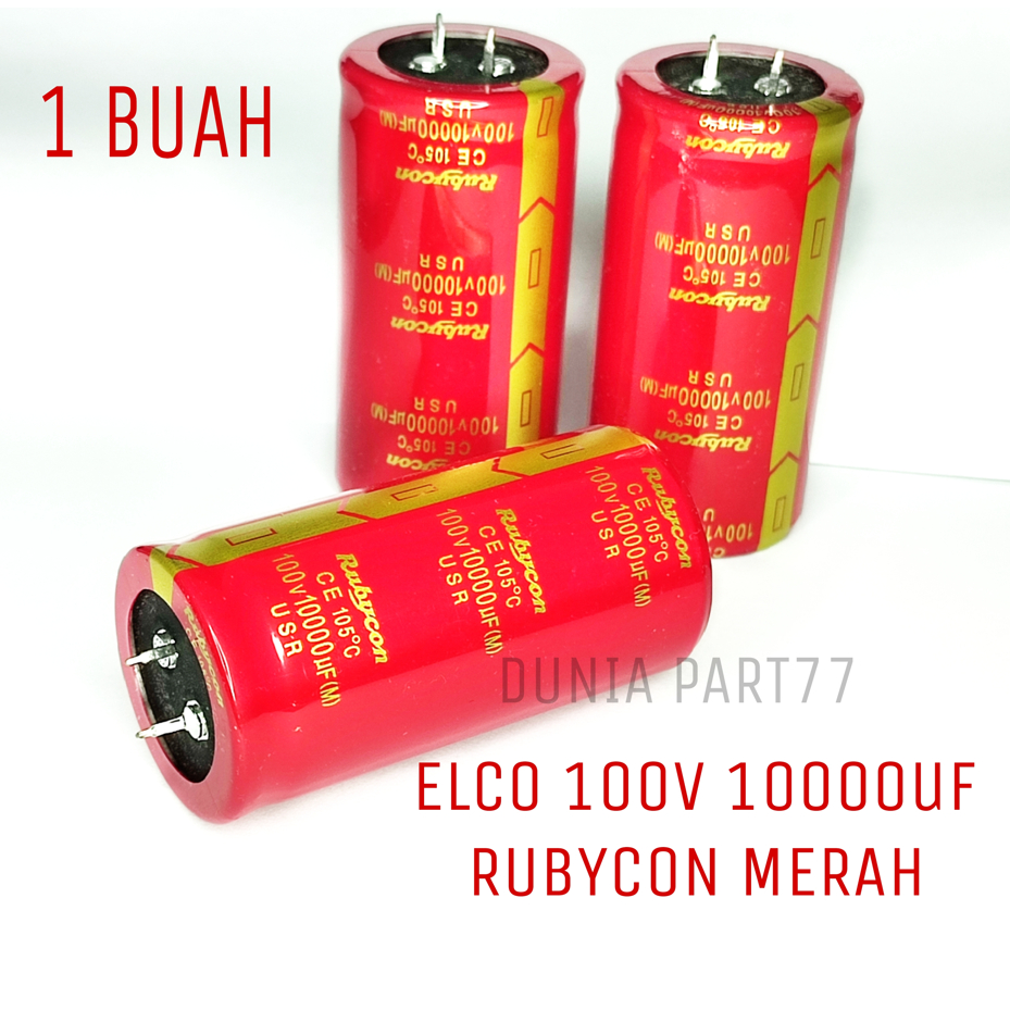 Elco 100V 10000UF Rubycon Merah Elko rubycon 100 Volt