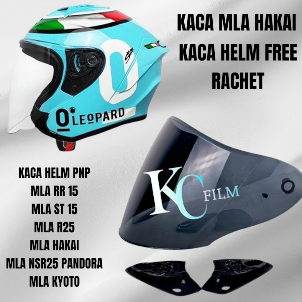 Kaca Helm MLA Motif Leopard Kaca helm MLA Hakai Mla RR 15 MLA ST15 MLA KYOTO MLA R25 GRATIS RACHET