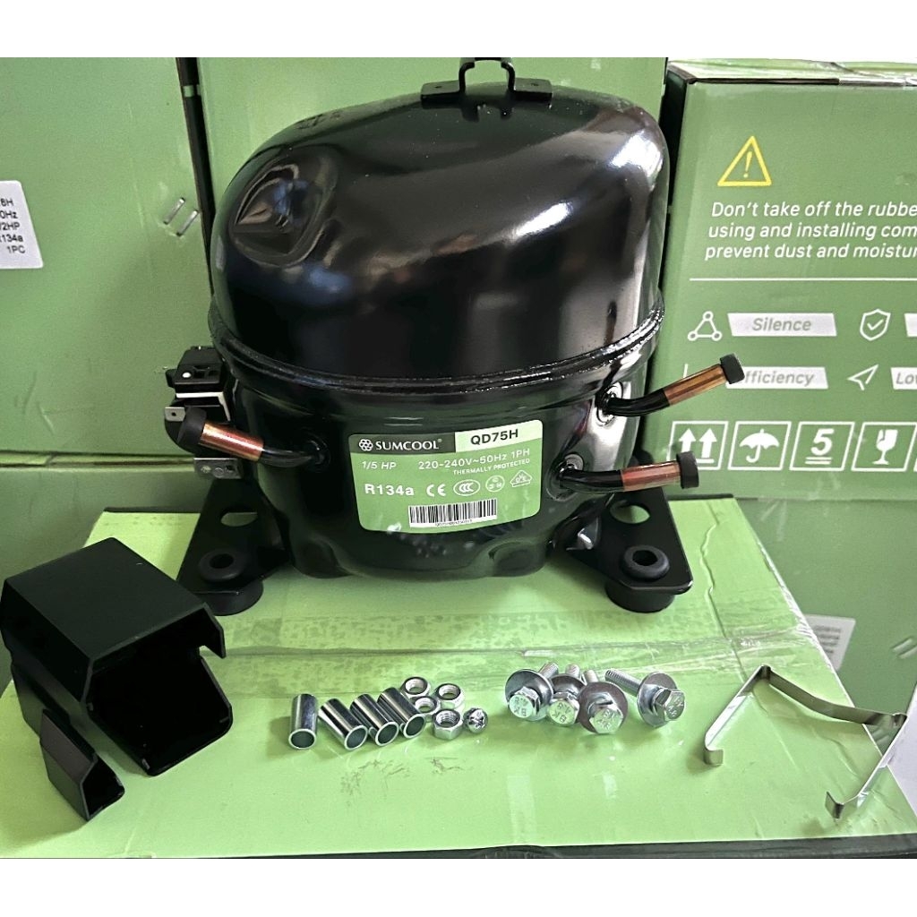 kompresor kulkas 1/5 pk QD75 original
