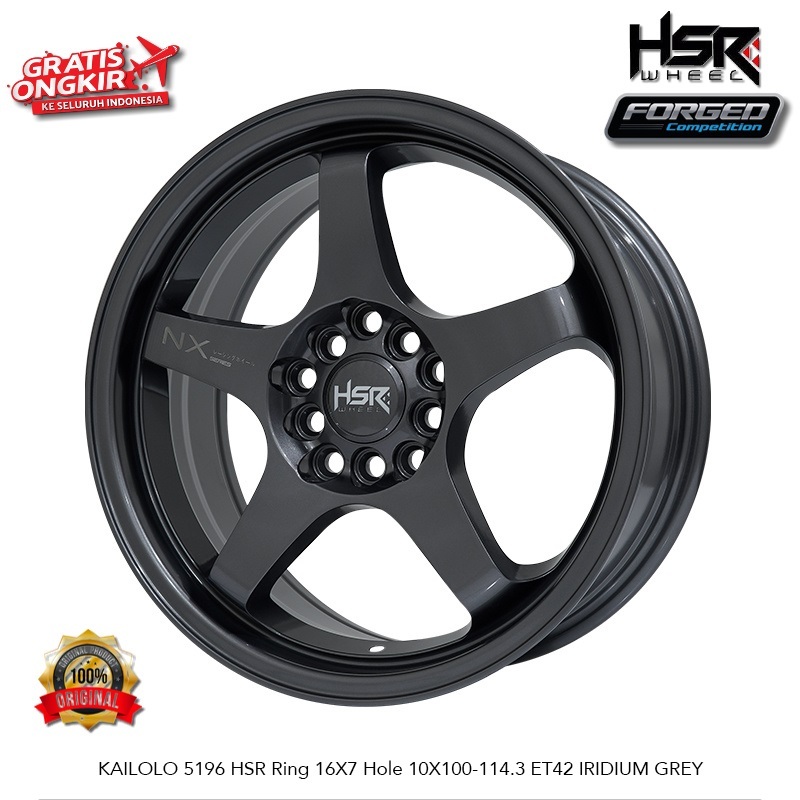 VELG MOBIL RACING HSR KAILOLO RING 16 LEBAR 7 UNTUK XPANDER STARGAZER RUSH SIENTA