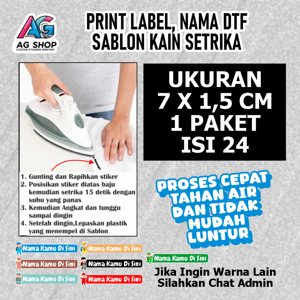 

print sablon nama DTF karakter