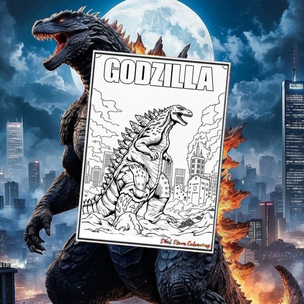 

KERTAS GAMBAR MEWARNAI TEMA GODZILLA V1 ISI 10 LEMBAR GAMBAR BERBEDA / KERTAS GAMBAR TEBAL / PAUD / SD / TK / COLORING