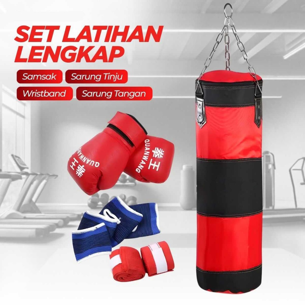Samsak Tinju Gantung Sarung Tinju Samsak Tinju Tanpa Isi 80100cm 1 Set Sarung Boxing