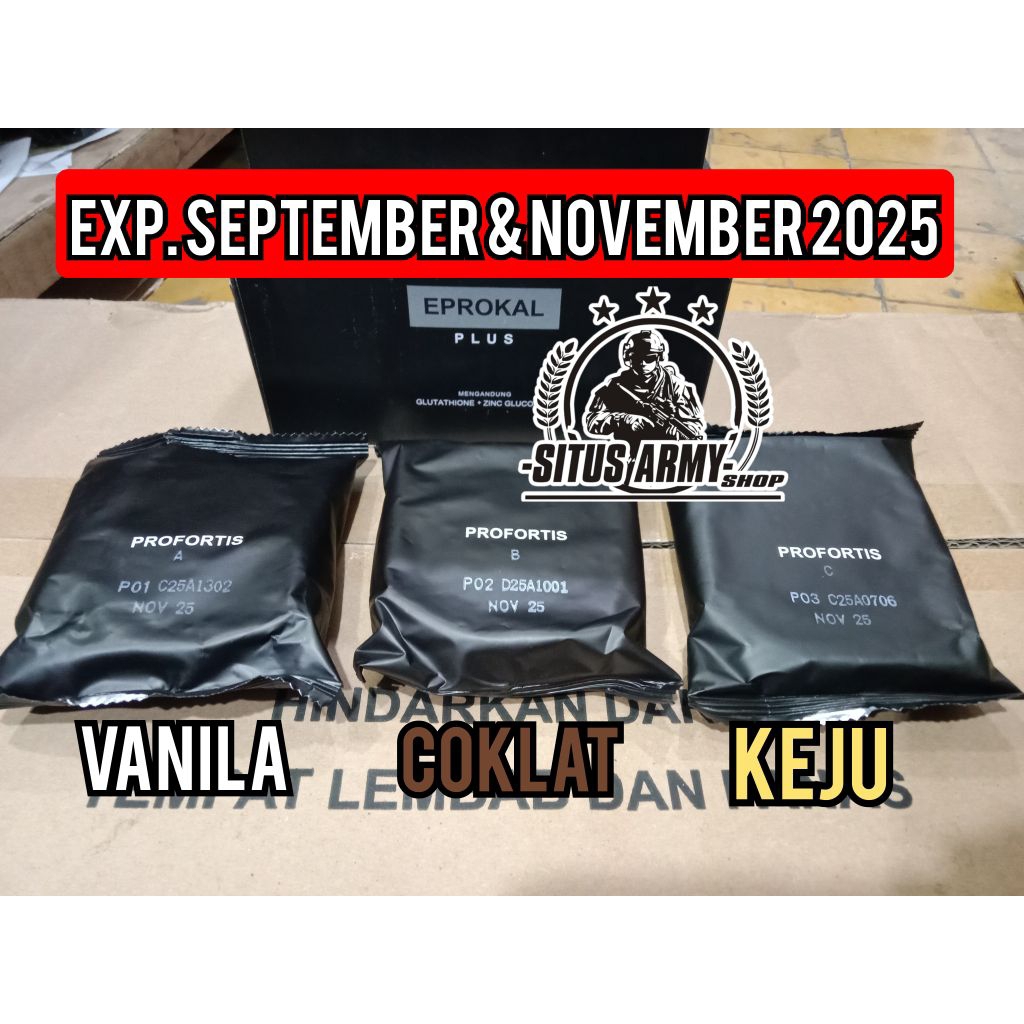 

SATUAN RANSUM TNI BISKUIT PRPFORTIS. EXP SEPTEMBER & NOVEMBER 2025. BISKUIT TNI. MAKANAN TNI. BISKUIT PROFORTIS BULAT