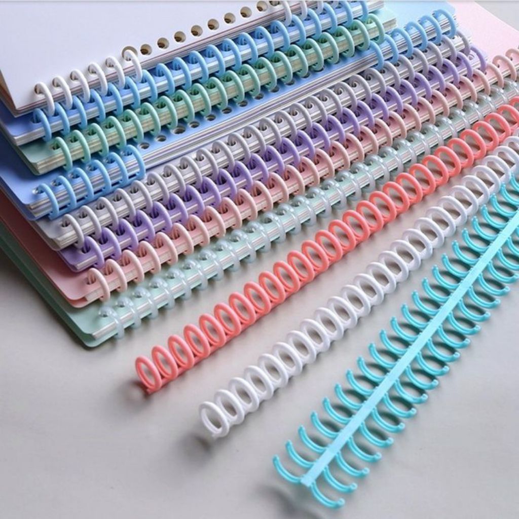 

Binder Plastik/ Plastic Binder Binding Strip / Spiral Ring Pastel Lucu Binding Strip Ring Binder