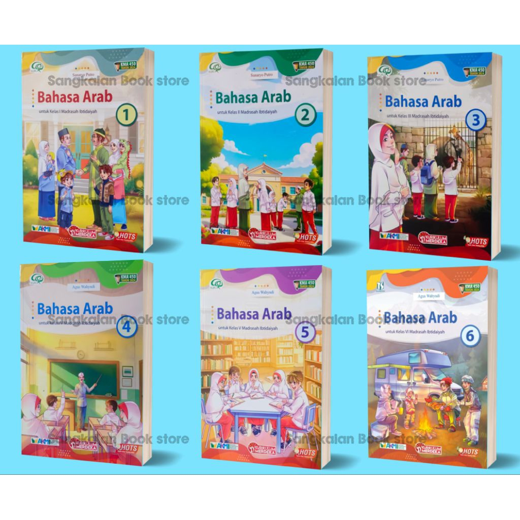 BAHASA ARAB SD MI KELAS 1 2 3 4 5 6 AQILA Kurikulum Merdeka KMA 450 TIGA SERANGKAI
