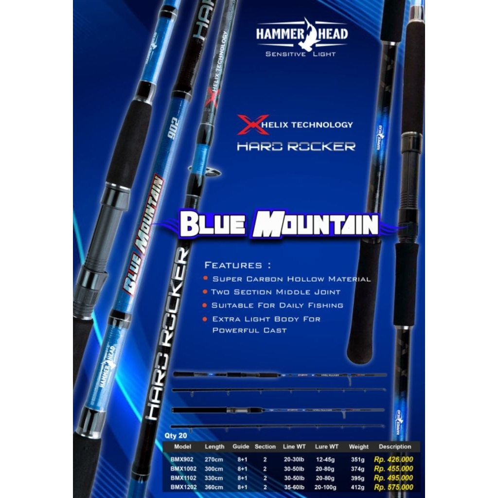 Joran Hammerhead BLUE MOUNTAIN - Joran Rod Spinning 902 1002 1102 1202