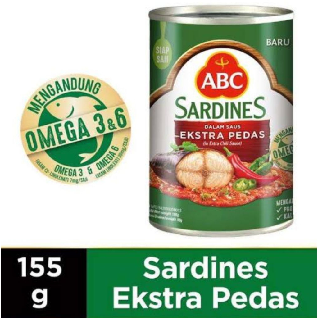 

ABC SARDINES Extra Pedas 155gr (100% ORIGINAL)