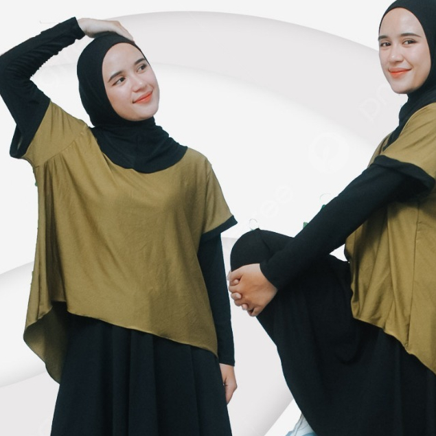 Atasan Olahraga Crop Top Wanita Muslim Baju Sport Perempuan Runing Gym Women Premium
