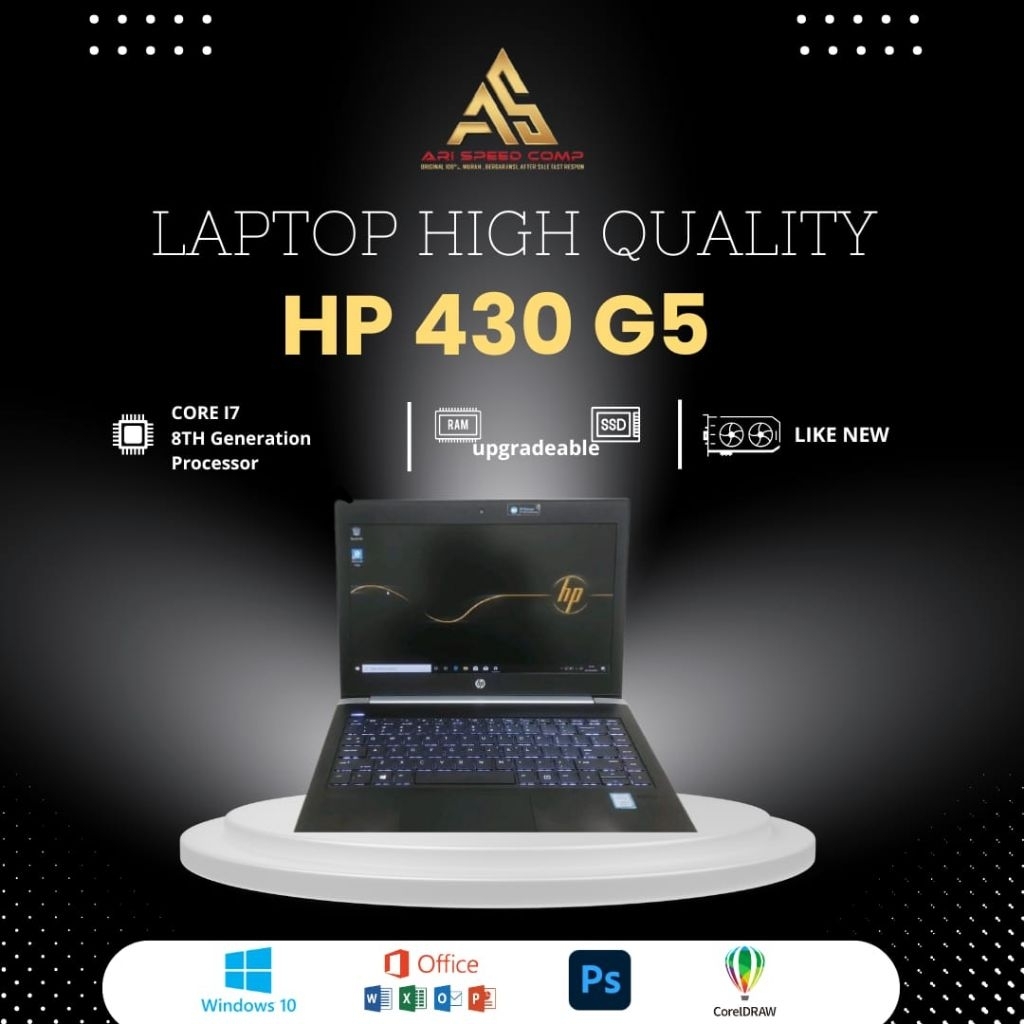 HP PROBOOK 430 G5 i7-8550u / 16GB RAM/ 512GB SSD/ RESOLUSI HD