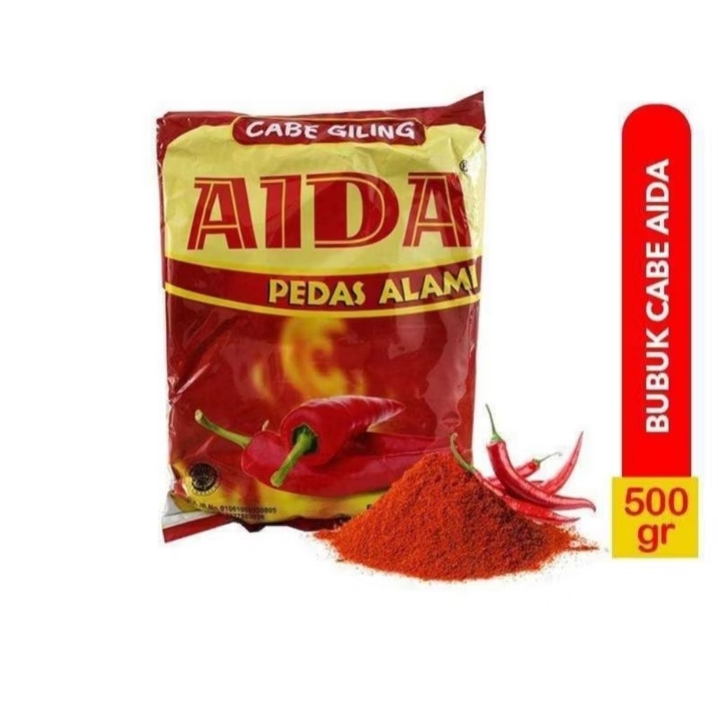 

AIDA cabai bubuk pedas gurih kemasan 500gram