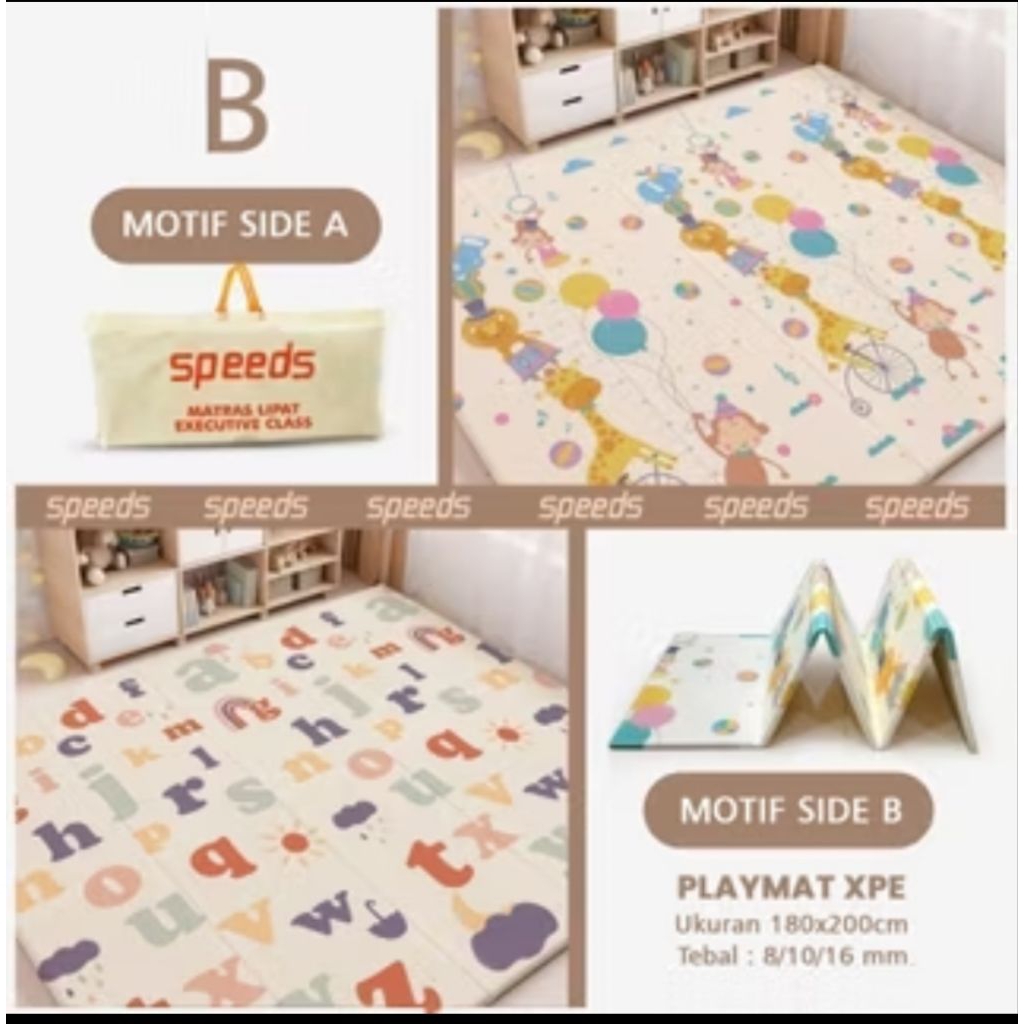 SPEEDS SNI H Playmat XPE Foldable Playmate Karpet Empuk Tikar Lipat Alas Tidur