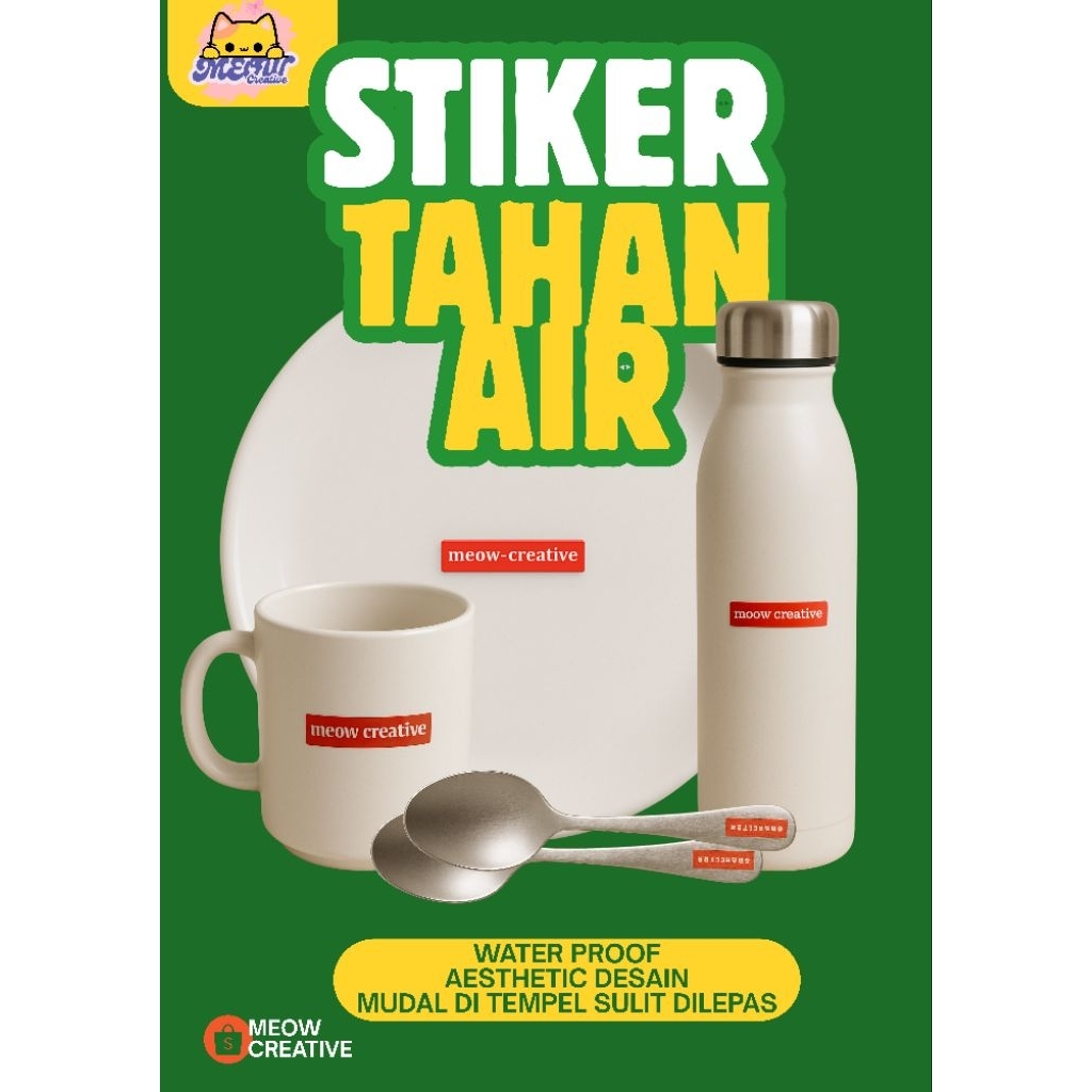 

25 sticker perabotan tahan air tahan panas kemasan 25 pieces bisa ditempel di piring sendok dan perabotan lainnya