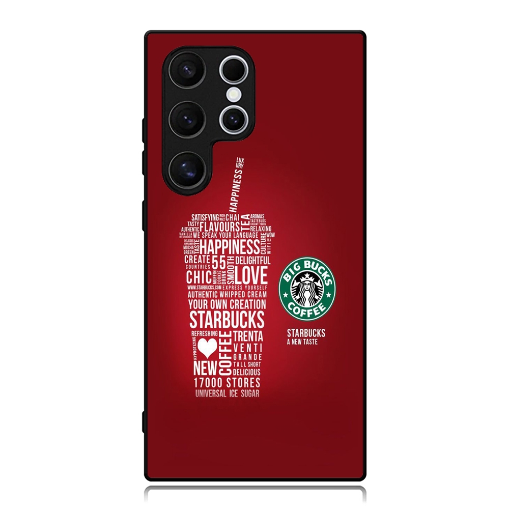 Case Samsung S25 S24 S23 S22 S21 S20 Ultra Plus Fe Lite TPU  Rubber Custom STARBUCKS Quote
