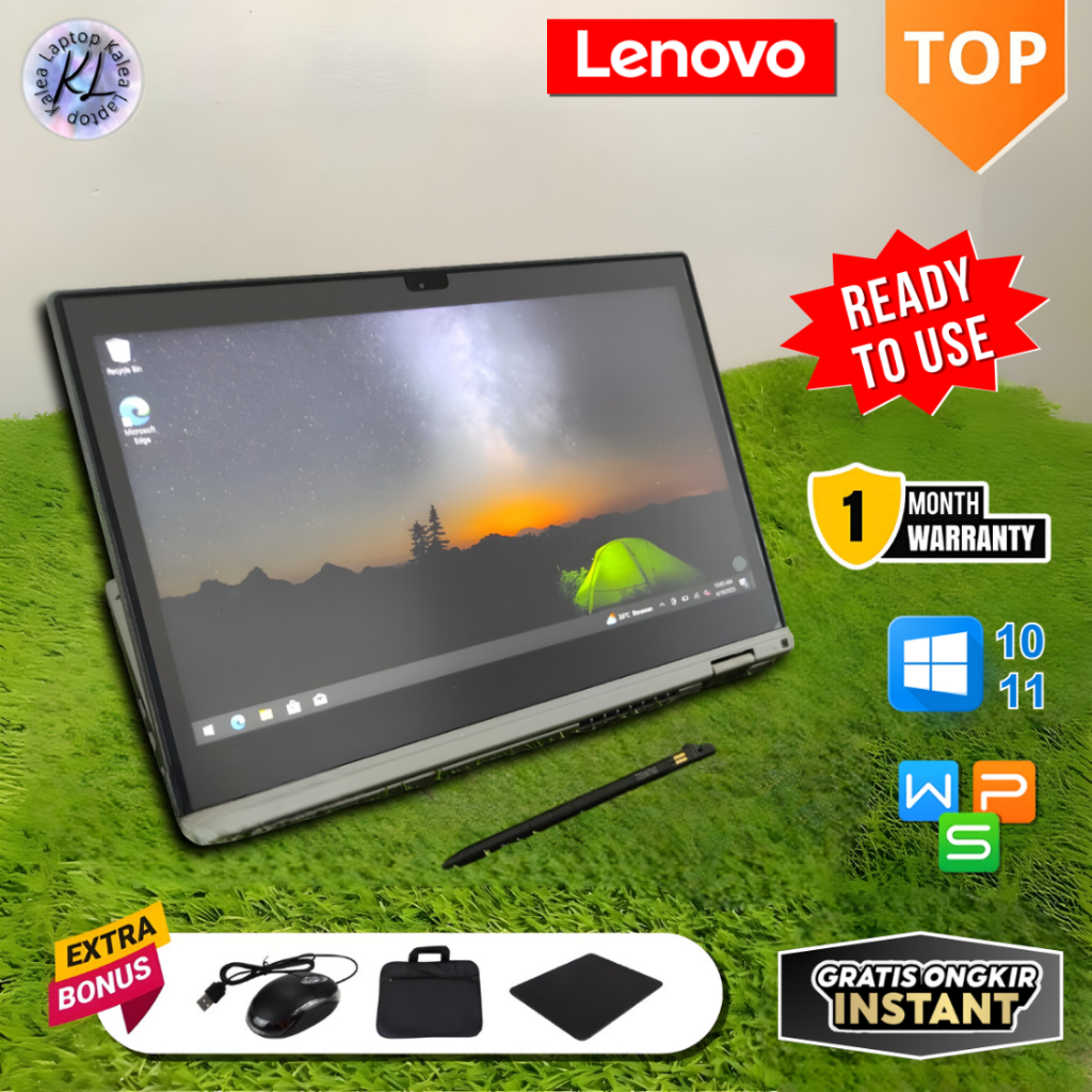 LAPTOP LENOVO THINKPAD YOGA L390 L380 FLIP 360 TOUCHSCREEN BEKAS MURAH BERGARANSI MULUS SECOND KANTO