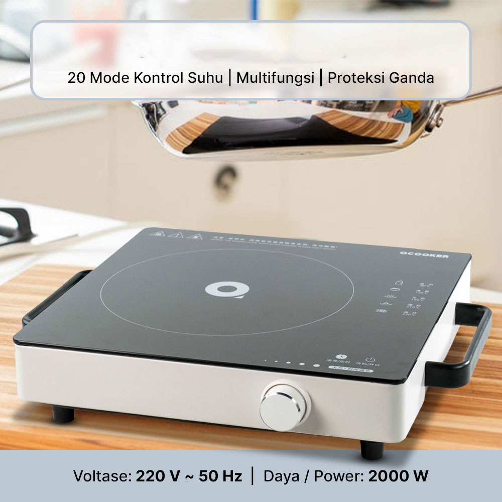 Kompor Induksi 1 Tungku Listrik 2000 Watt Induction Cooker