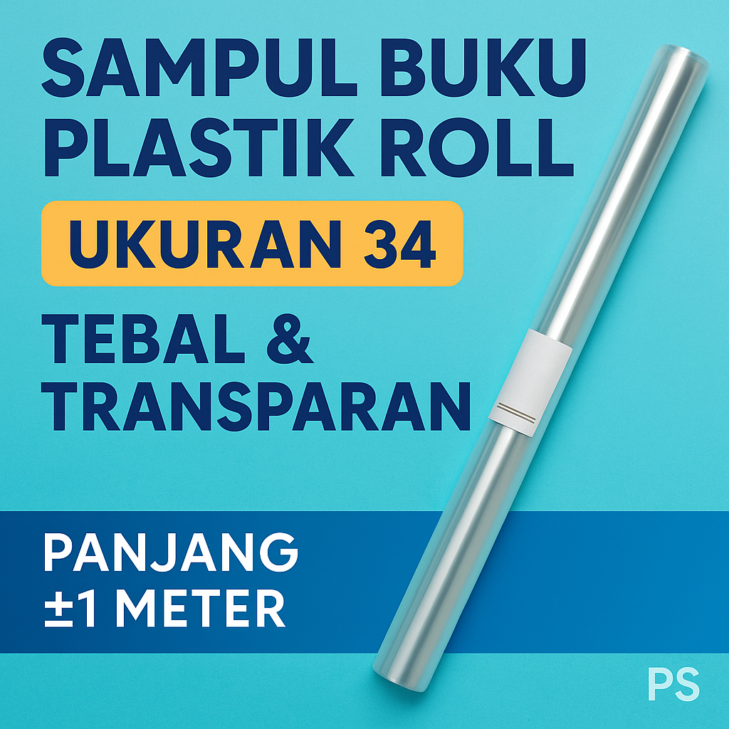 

Sampul Buku Plastik Roll Ukuran 34 / 45 – Tebal & Transparan | Untuk Sampul Buku Sekolah