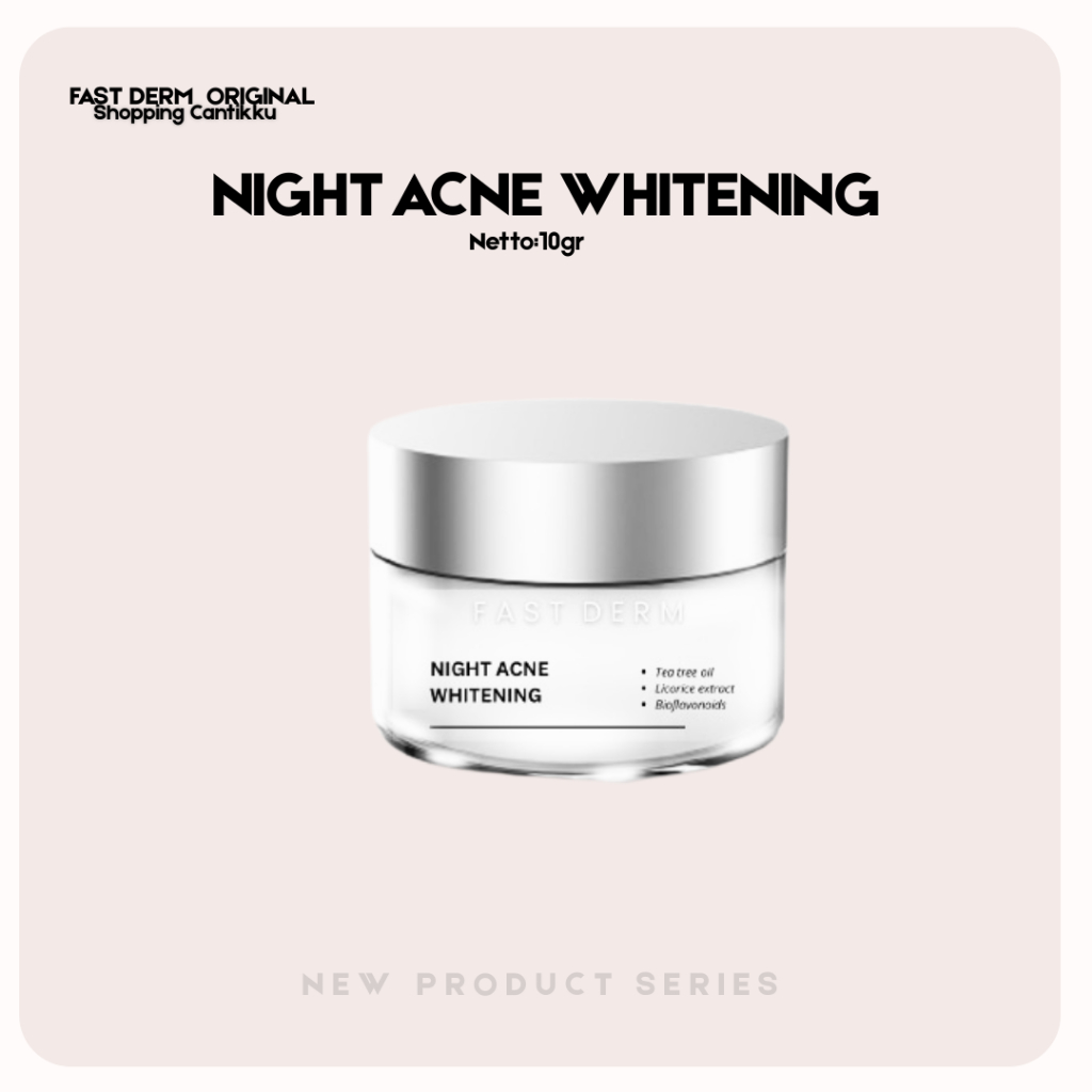 Fast Derm-Night Acne Whitening 10gr New Packaging