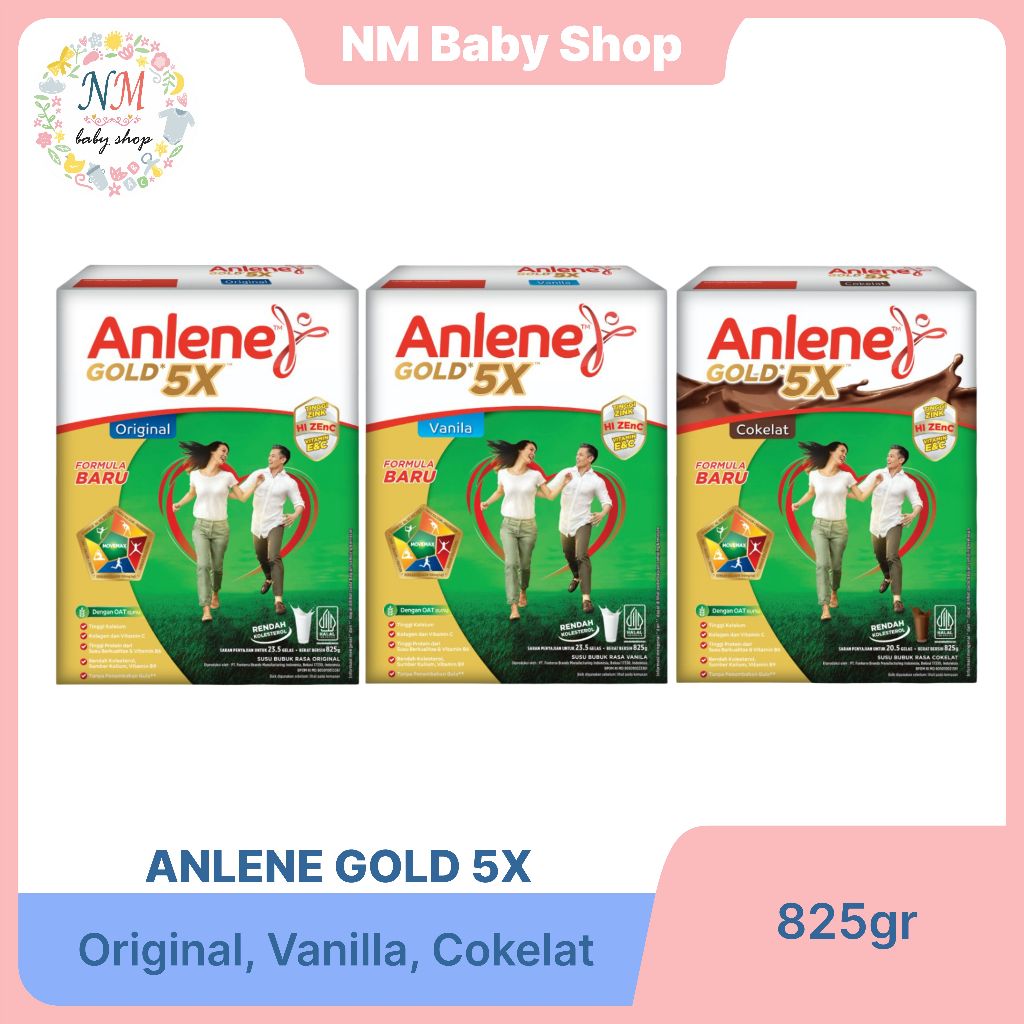 

ANLENE GOLD 5X VANILA COKLAT ORIGINAL 825GR SUSU BUBUK DEWASA 825 GR SSKD NM